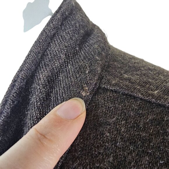 Susan Bristol Wool Blend Open Long Cardigan Jacket Sz XL Brown Tan Quiet Luxury - Picture 4 of 10